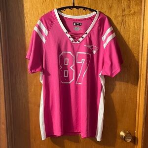 NFL Women's Pink Patriots Apparel Jersey #87 XXL
